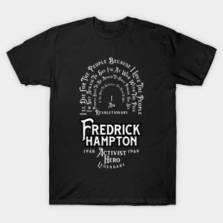 Frederick Hampton Quotes Retro Badge T-Shirt